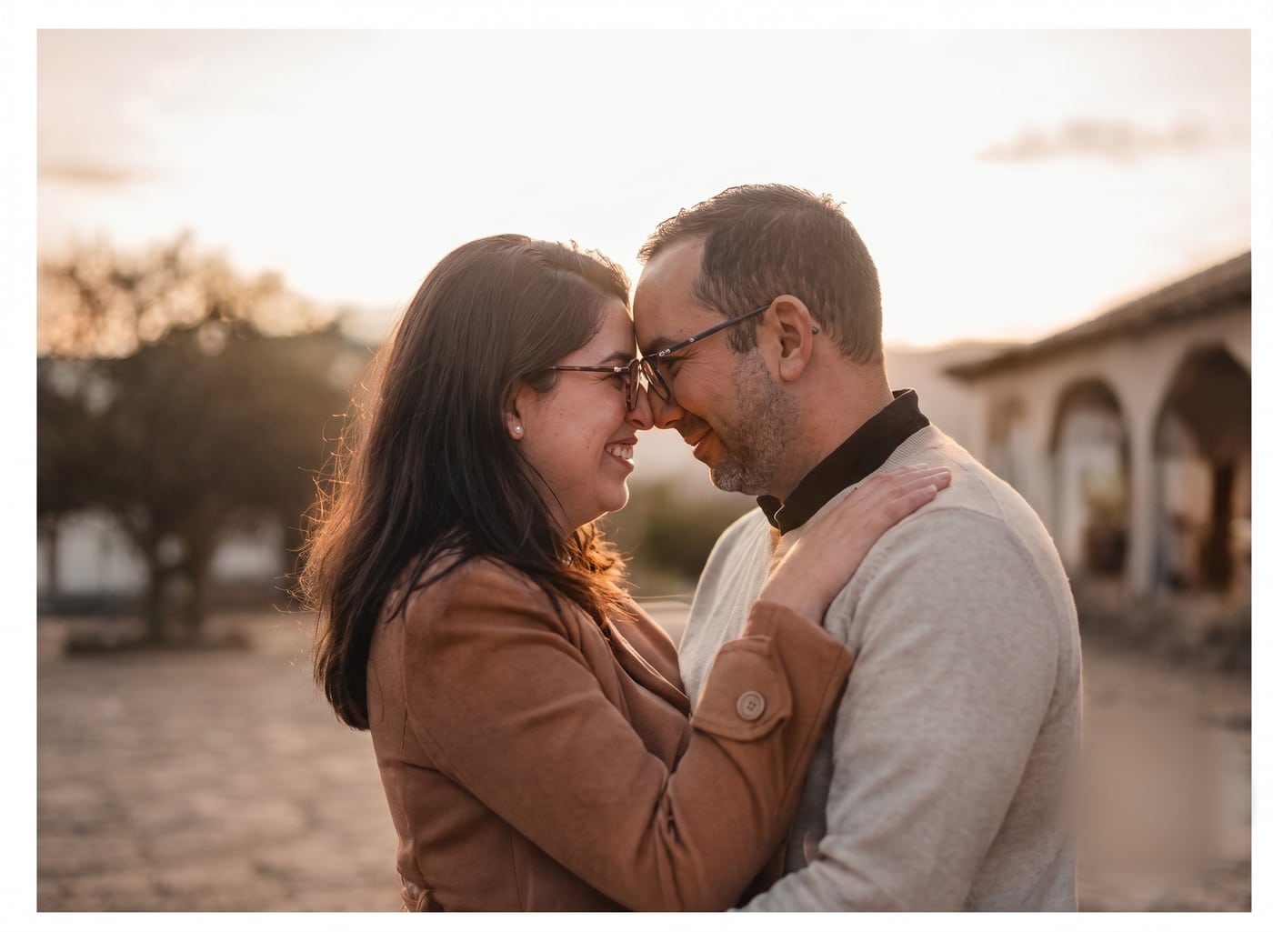 Ana Clara e Cédrique ao entardecer